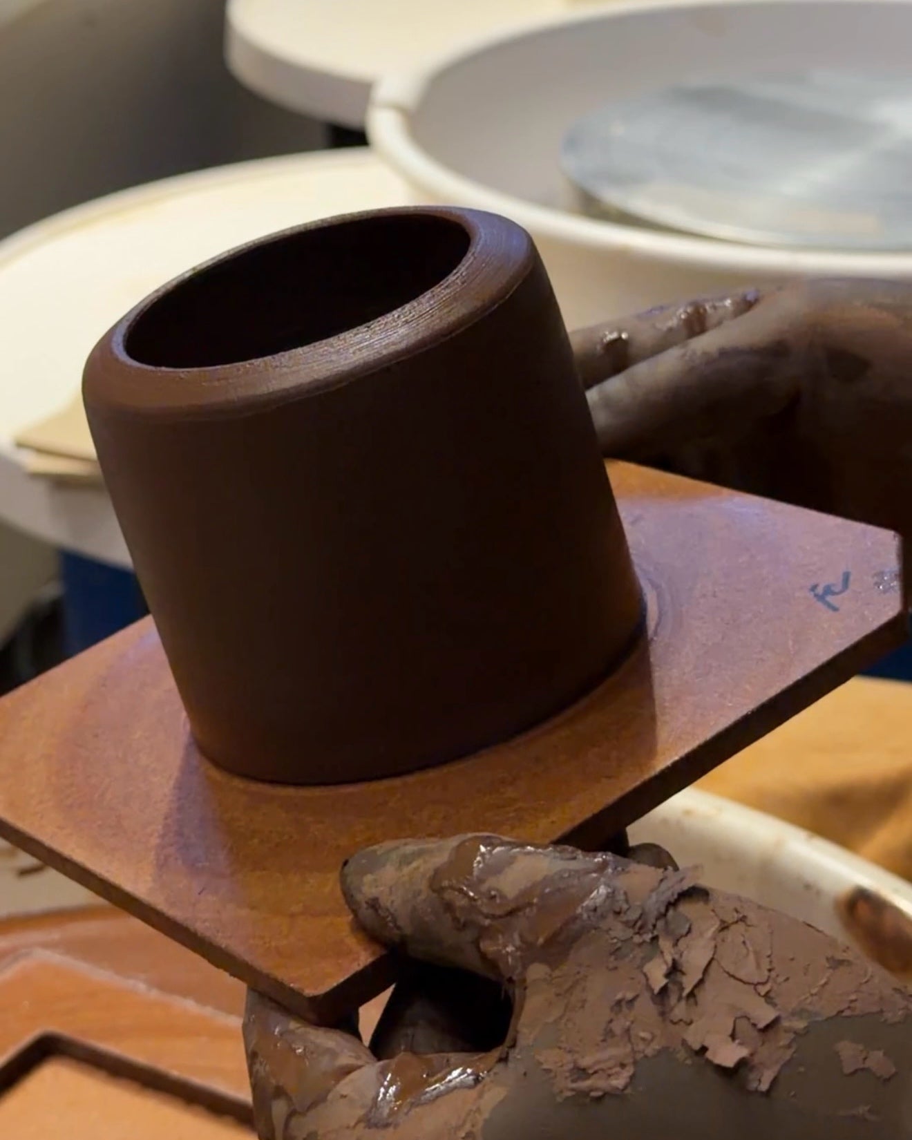Handmade Black Stoneware Utensil Holder | For Everyday Objects