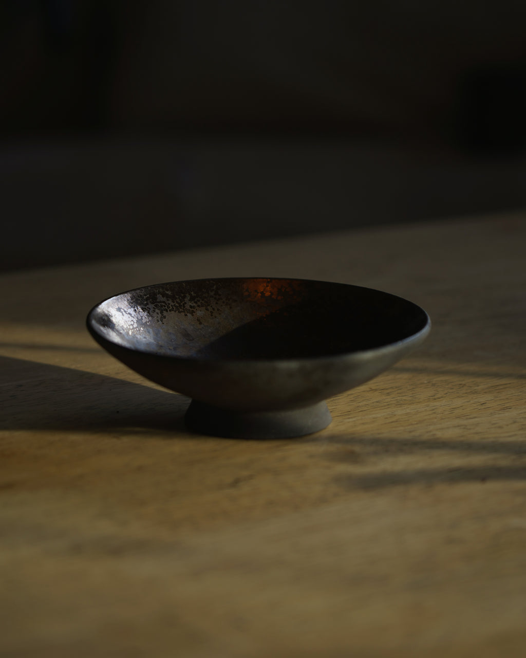 Handmade Black Stoneware Incense Bowl | For Everyday Ritual