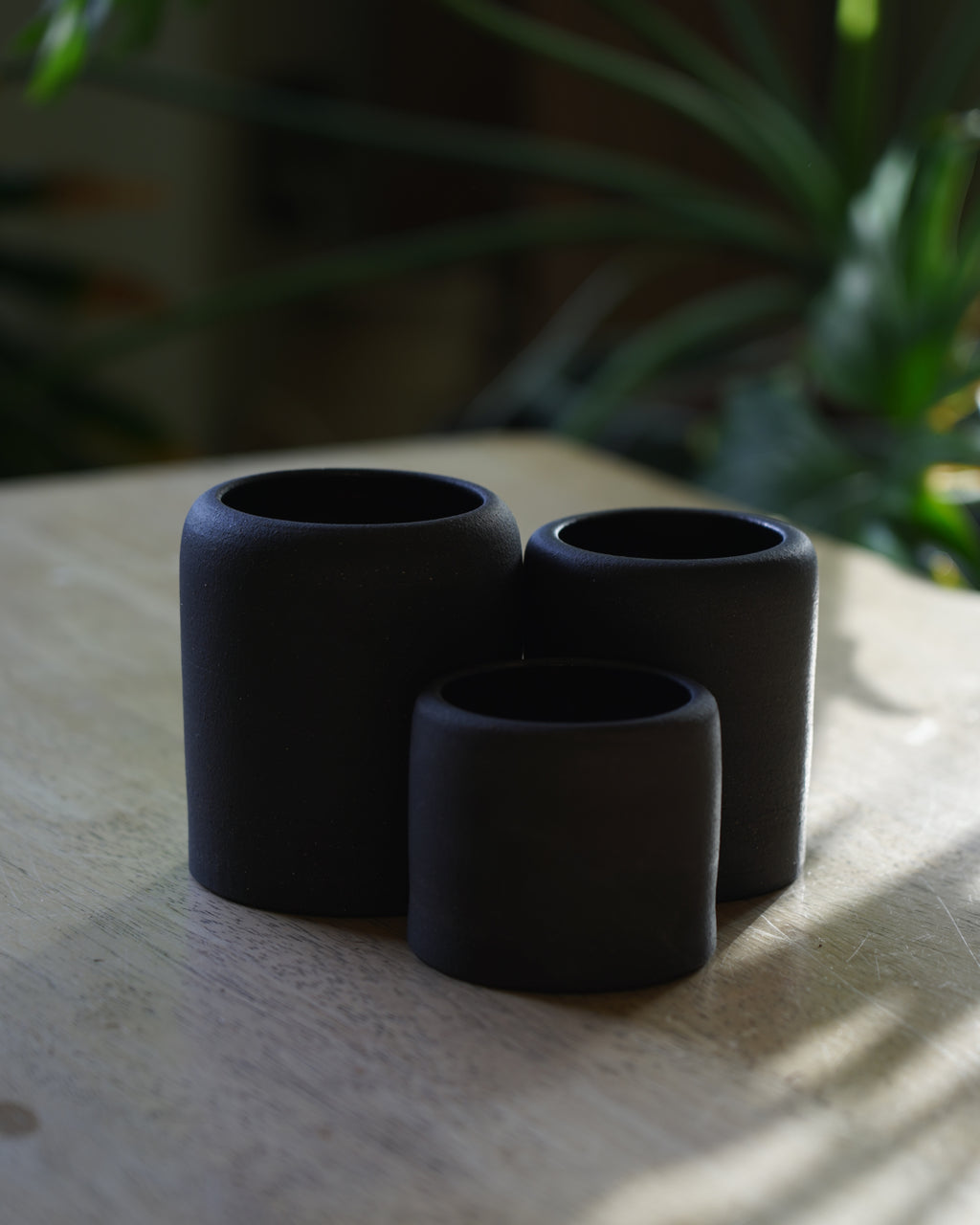 Handmade Black Stoneware Utensil Holder | For Everyday Objects