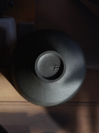 Handmade Black Stoneware Ikebana Bowl (Flower Spike Included) | Floral + Dining Vessel