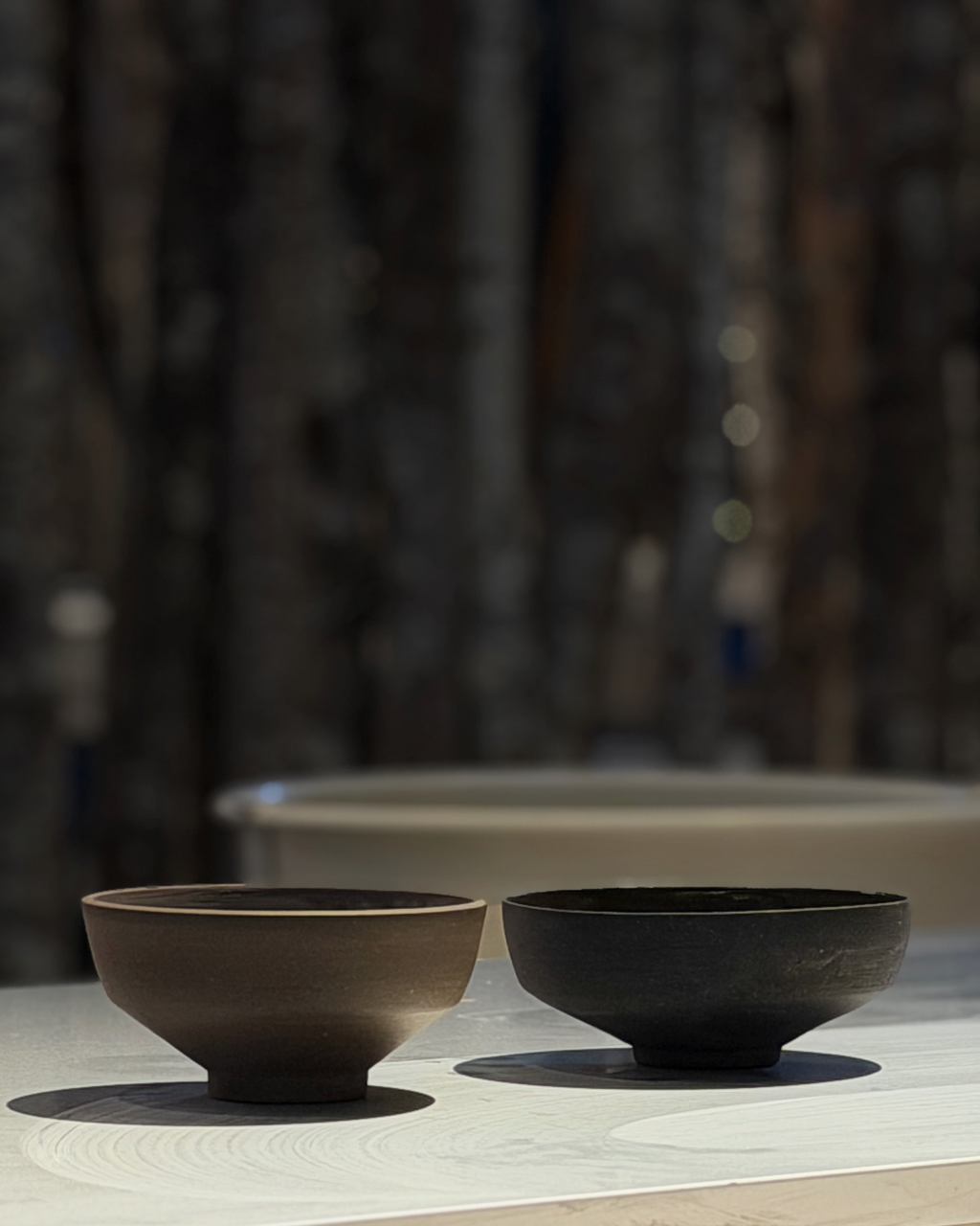 Handmade Black Stoneware Ikebana Bowl (Flower Spike Included) | Floral + Dining Vessel