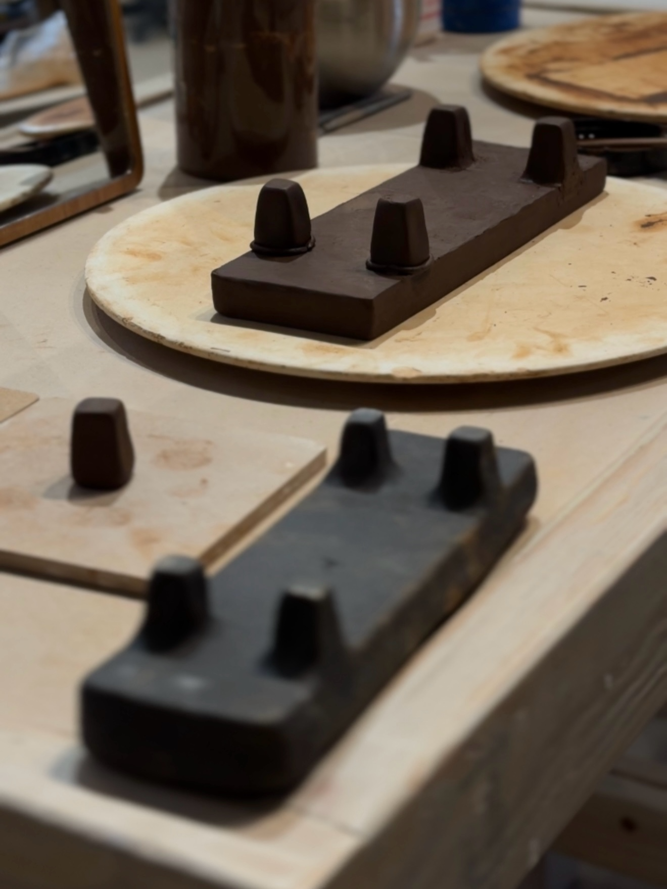 Handbuilt Stoneware Footed Display Tray | For Everyday Objects